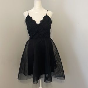 Vintage Charlotte Russe black mini dress, size M